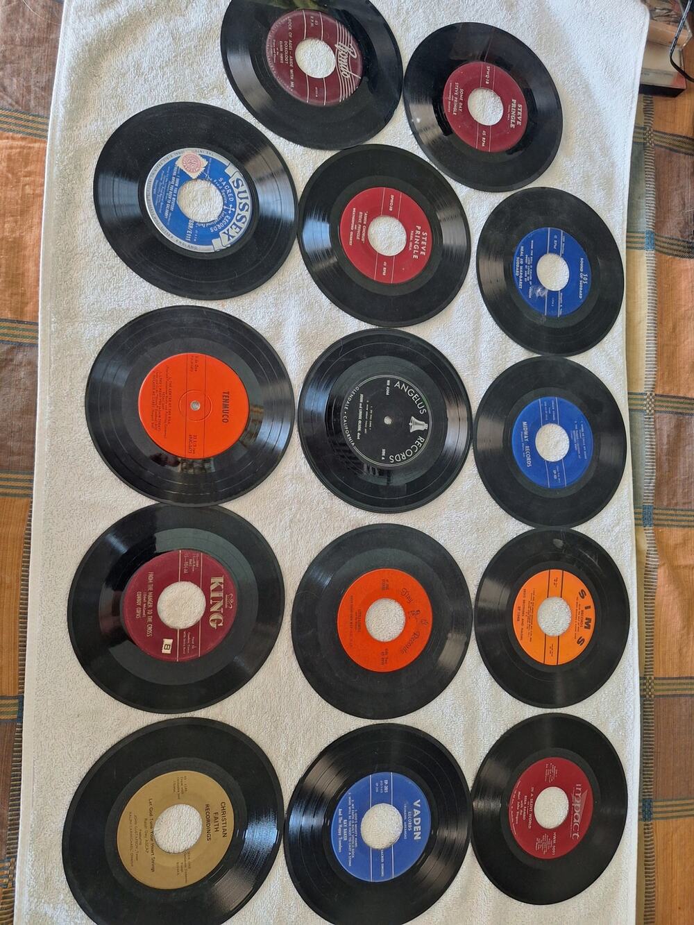 12 Vintage Gospel Christian 45 RPM Records + 33s HTF Obscure Labels Vaden Sussex